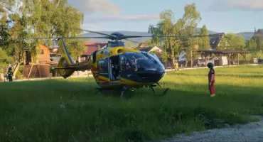 Interwencja służb w Stryszawie. Na miejscu śmigłowiec LPR