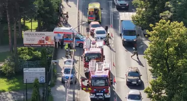 Zdarzenie drogowe w Makowie Podhalańskim. Są utrudnienia w ruchu