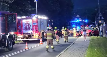 Poważny wypadek w Skawicy, droga jest zablokowana