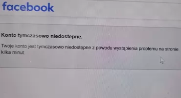 Awaria Facebooka