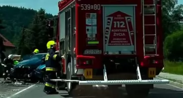Wypadek w Budzowie, trzy osoby poszkodowane