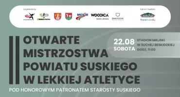 II Otwarte Mistrzostwa Powiatu Suskiego w Lekkiej Atletyce już 22 sierpnia!