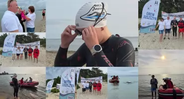 Milena Łazarz przepłynęła Bałtyk w rekordowym czasie. Płynęła dla dzieci z OREW Juszczyn
