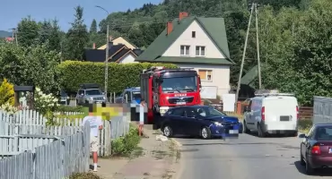 Kolizja w Lachowicach. Utrudnienia w ruchu