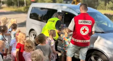 Za szybką jazdę była cytryna. Dzieci sprawdzały kierowców w Lachowicach