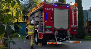 Interwencja straży pożarnej w Skawicy