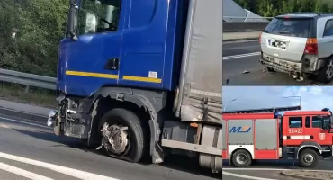 Zdarzenie drogowe na DK28 w Makowie Podhalańskim