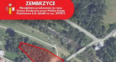 Gmina Zembrzyce pozyskała działkę od PKP. Powstanie parking, chodnik i szersza droga