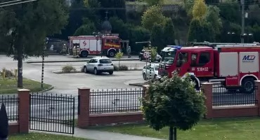 Pożar zarośli w Skawicy. Strażacy interweniowali przy parkingu