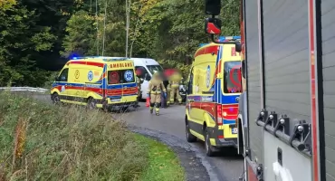Zderzenie w Stryszawie. Droga całkowicie zablokowana