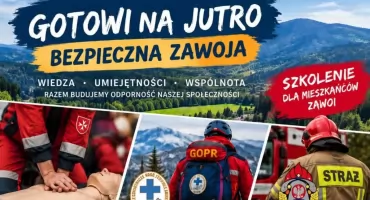 „Gotowi na jutro – Bezpieczna Zawoja”. Mieszkańcy nauczą się, jak reagować w sytuacjach zagrożenia